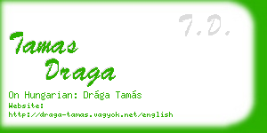 tamas draga business card